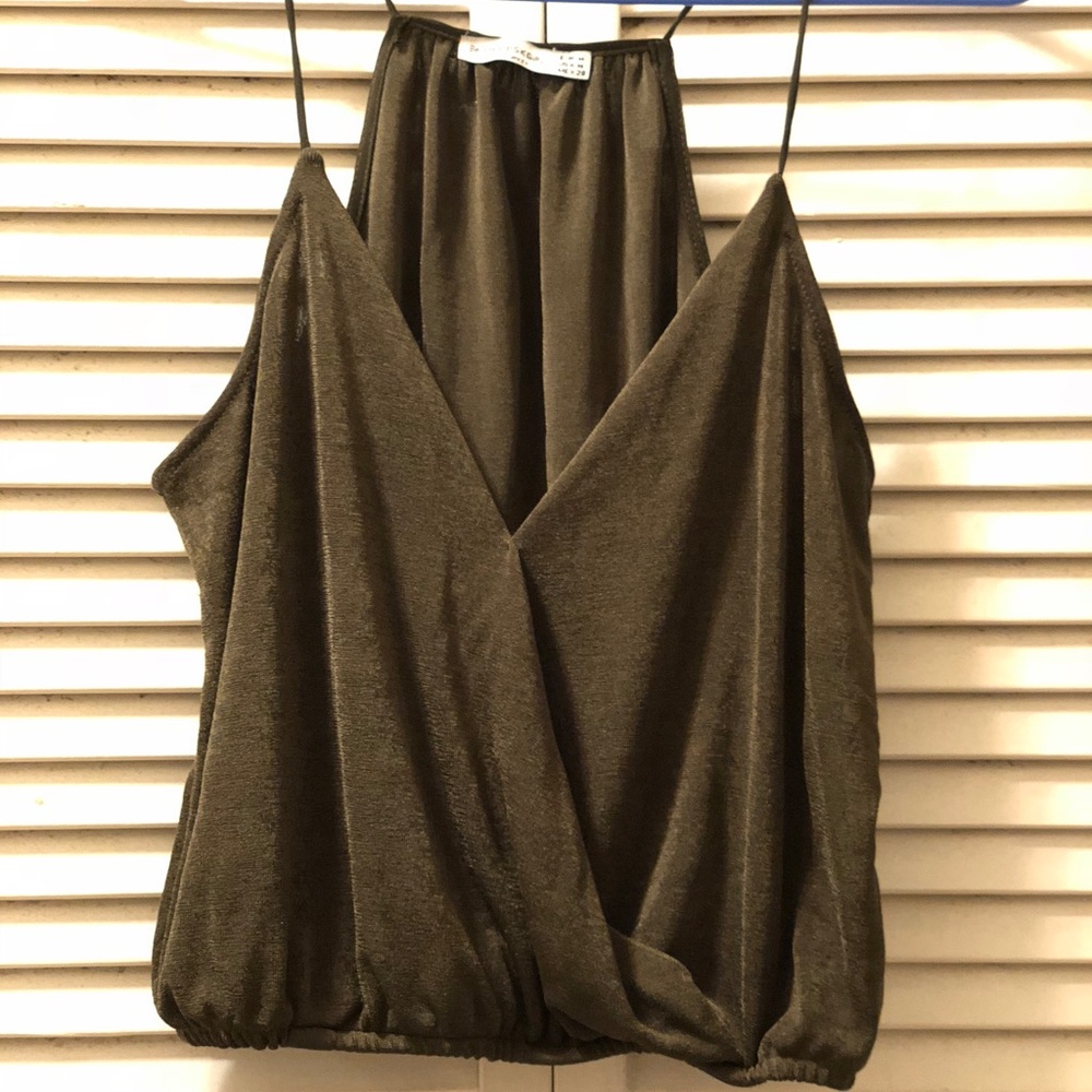 Olive Green, Deep Cut top